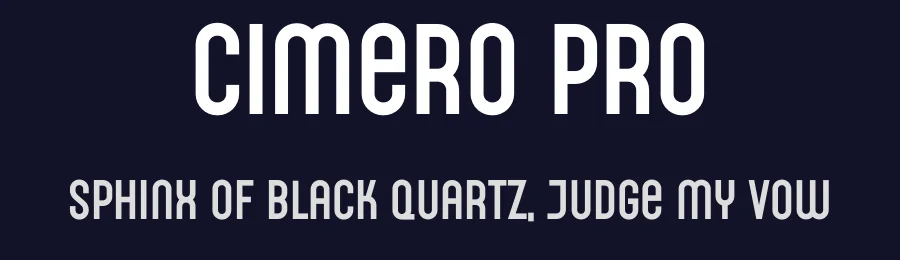 Cimero Pro by Ivan Filipov, neogrey creative — Display Font — thumbnail 2