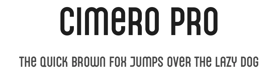 Cimero Pro by Ivan Filipov, neogrey creative — Display Font