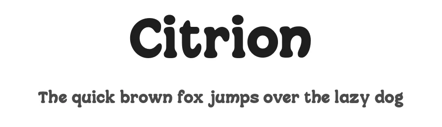 Citrion by Bakhrudin Ja'far — Display Font