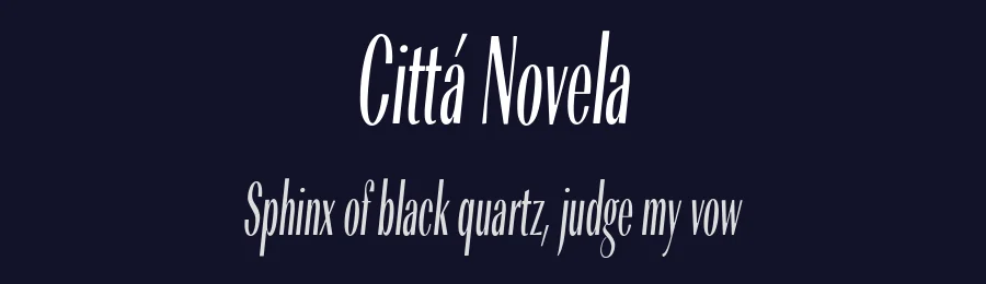 Cittá Novela by Johnny Feron — Sans Serif Font — thumbnail 2