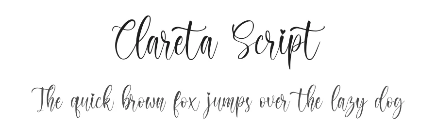 Clareta Script — Script Handwritten Font