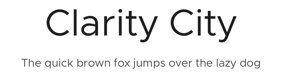 Clarity City by VMware — Sans Serif Font
