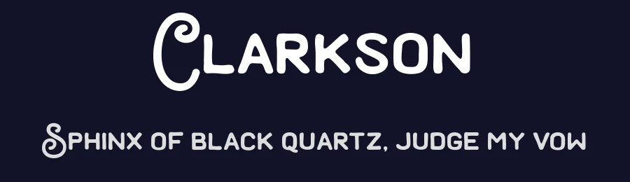 Clarkson by alexaType — Display Font — thumbnail 2