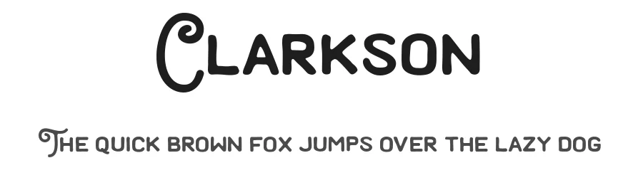 Clarkson by alexaType — Display Font