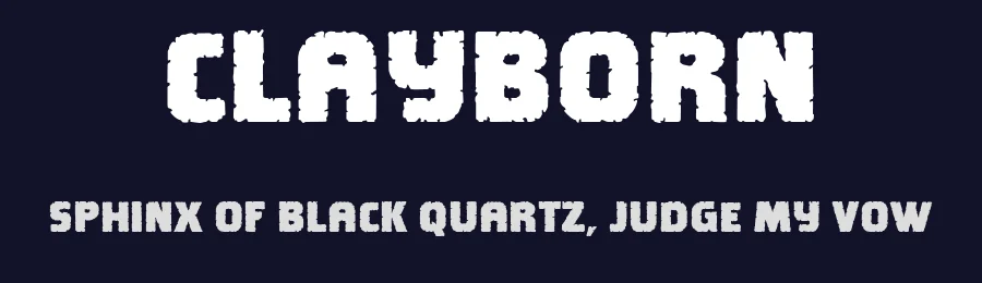 Clayborn by Frank Baranowski — Display Font — thumbnail 2