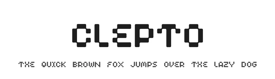 Clepto by gadotak โ Display Font