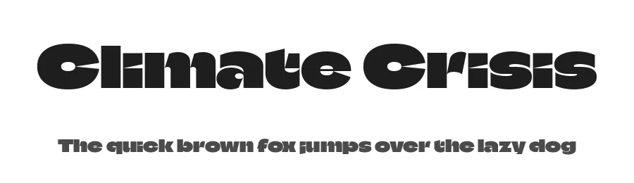 Climate Crisis by Eino Korkala — Sans Serif Font