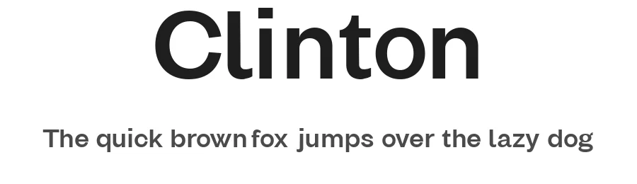 Clinton — Sans Serif Font