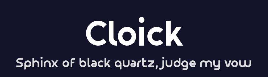 Cloick by Luis Jaramillo, Jorge, Pérez LJDS Team — Sans Serif Font — thumbnail 2