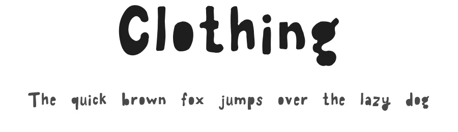 Clothing — Script Handwritten Font