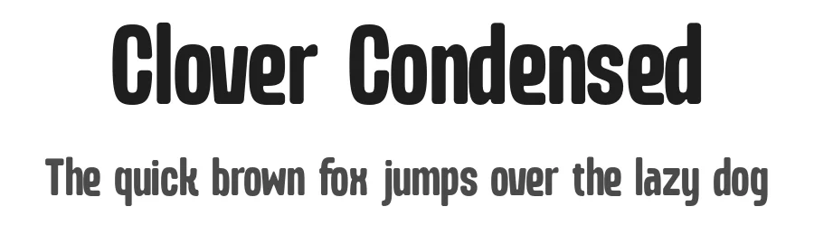 Clover Condensed by Bakhrudin Ja'far — Sans Serif Font