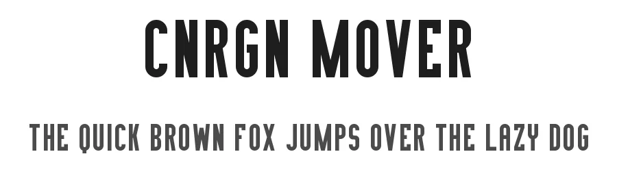 CNRGN Mover by Brylle Conrad Co — Sans Serif Font