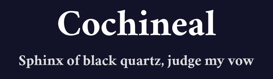 Cochineal — Serif Font — thumbnail 2