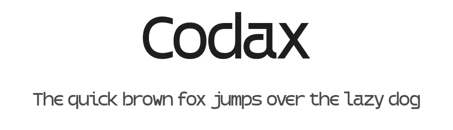 Codax by Bakhrudin Ja'far — Sans Serif Font
