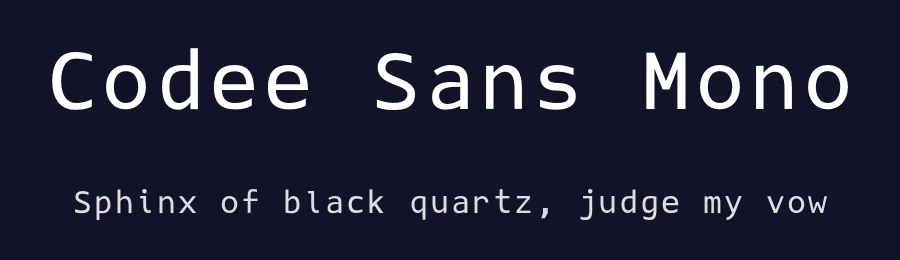 Codee Sans Mono by Cody Jones — Sans Serif Font — thumbnail 2