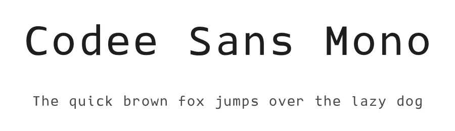 Codee Sans Mono by Cody Jones — Sans Serif Font