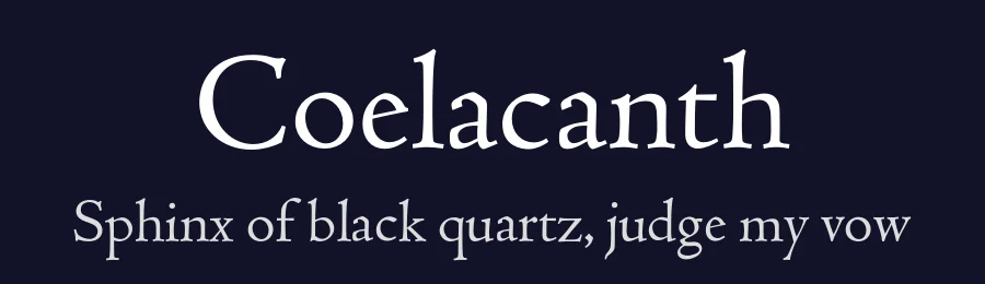 Coelacanth — Serif Font — thumbnail 2