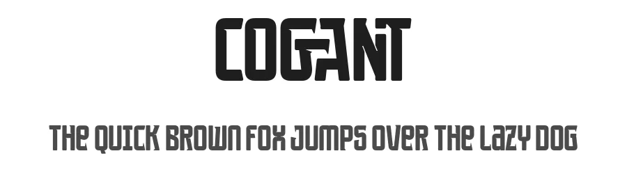 Cogant by Jarnawi — Display Font