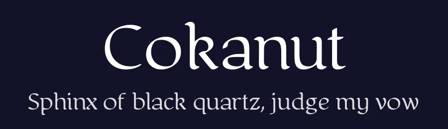 Cokanut by Tapiwanashe Sebastian Garikayi — Script Handwritten Font — thumbnail 2
