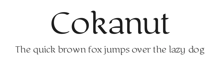 Cokanut by Tapiwanashe Sebastian Garikayi — Script Handwritten Font