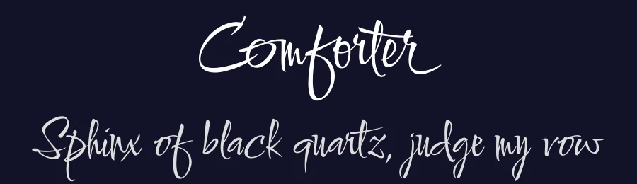 Comforter by Robert E. Leuschke — Script Handwritten Font — thumbnail 2