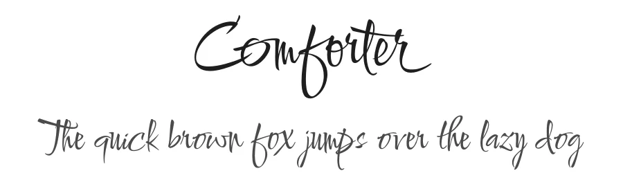 Comforter by Robert E. Leuschke — Script Handwritten Font