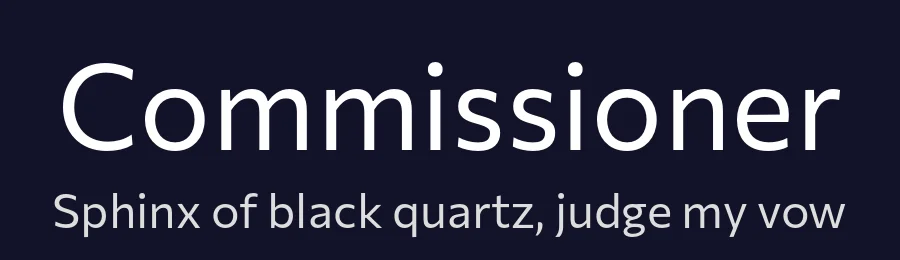 Commissioner by Kostas Bartsokas — Sans Serif Font — thumbnail 2