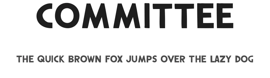 Committee by Alec Dunn — Sans Serif Font