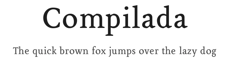 Compilada by Juan Heilborn — Serif Font