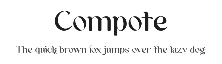 Compote by Nicho — Sans Serif Font
