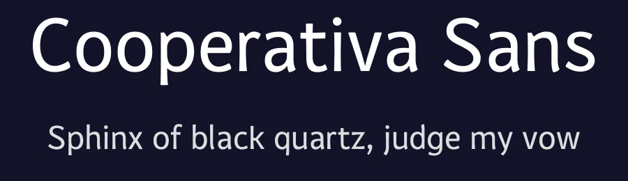 Cooperativa Sans — Sans Serif Font — thumbnail 2