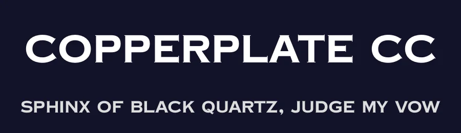 Copperplate CC by indestructible type* — Serif Font — thumbnail 2