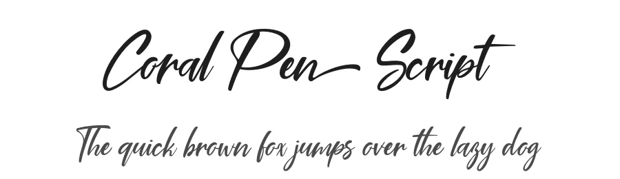 Coral Pen Script by Suzuran — Script Handwritten Font
