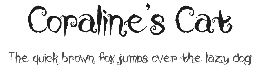 Coralineβs Cat by Chad Savage β Script Handwritten Font