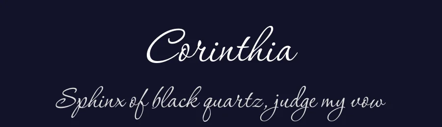 Corinthia by Robert E. Leuschke — Script Handwritten Font — thumbnail 2