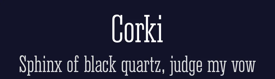Corki by Alexander Nedelev — Slab Serif Font — thumbnail 2