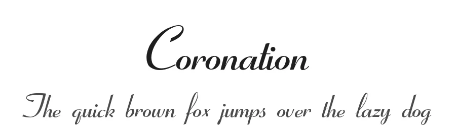 Coronation — Script Handwritten Font