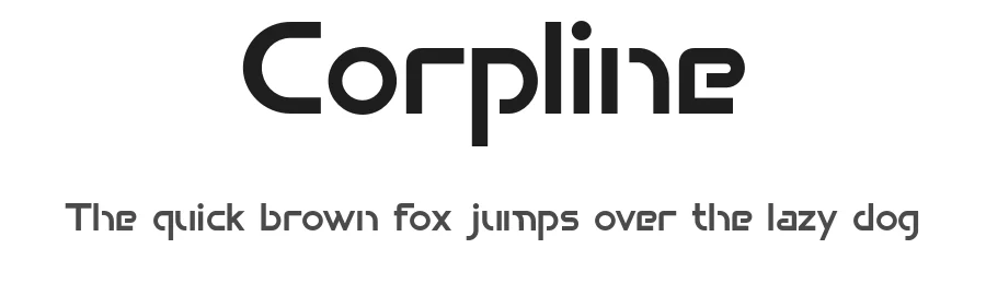 Corpline by Jamaludin Ahmad Sahestya Dharma — Display Font
