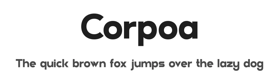 Corpoa by Jamaludin Ahmad Sahestya Dharma — Sans Serif Font