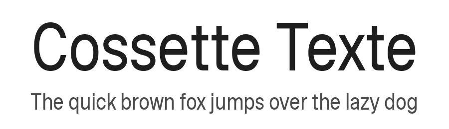 Cossette Texte