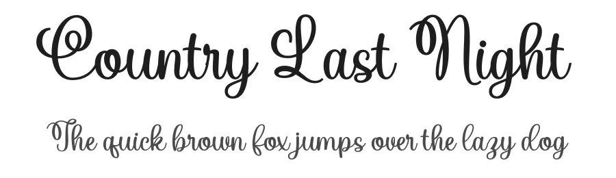 Country Last Night by Lettersweet — Script Handwritten Font