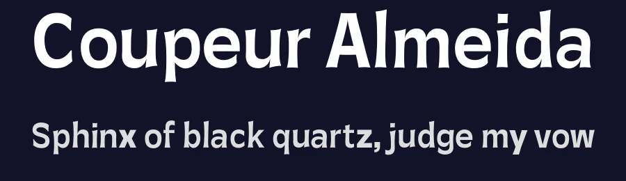 Coupeur Almeida by Thomas Bouillet — Sans Serif Font — thumbnail 2