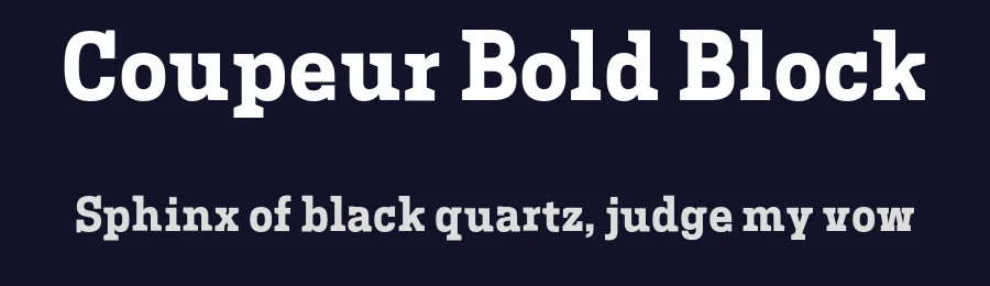 Coupeur Bold Block — Slab Serif Font — thumbnail 2