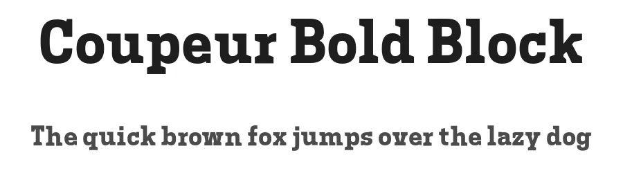 Coupeur Bold Block — Slab Serif Font