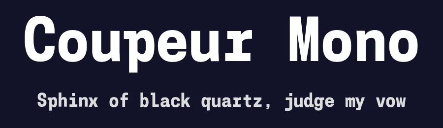 Coupeur Mono by Martin Campillo et Laurie Giraud 2016 — Sans Serif Font — thumbnail 2