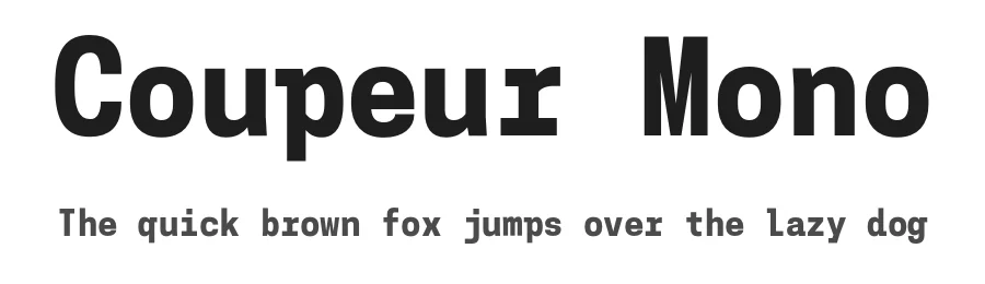Coupeur Mono by Martin Campillo et Laurie Giraud 2016 — Sans Serif Font