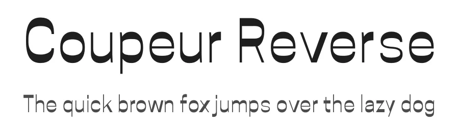 Coupeur Reverse by Village Type and Design LLC — Sans Serif Font
