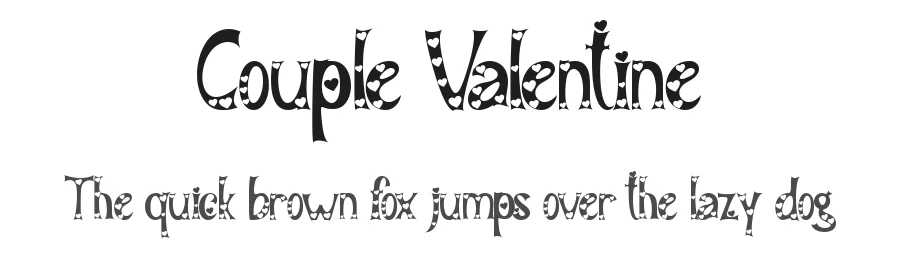 Couple Valentine by Selvia Design 2023 (Selvia Cahya Kusuma Devi) — Display Font