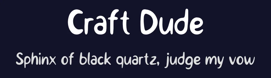 Craft Dude by forberas — Display Font — thumbnail 2
