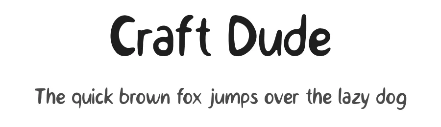 Craft Dude by forberas — Display Font